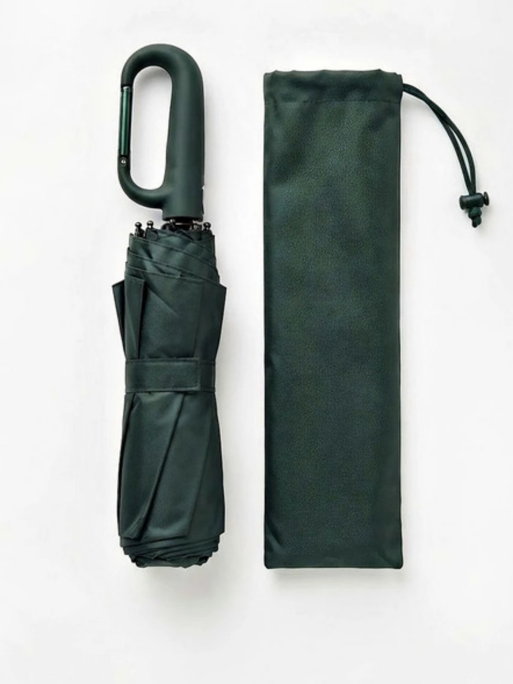 Green Compact Umbrella with Sleeve Like New